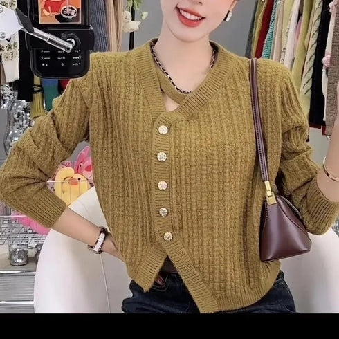Winter Knitted V-neck Cardigan